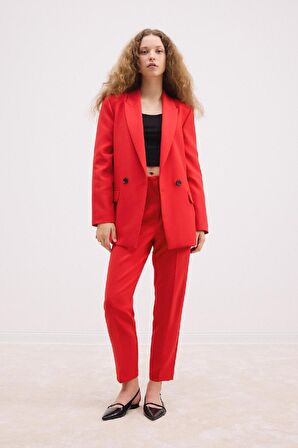 DeFacto Oversize Geniş Kalıp Ceket Yaka Düğmeli Basic Düz Blazer Ceket C2457AX24AURD79