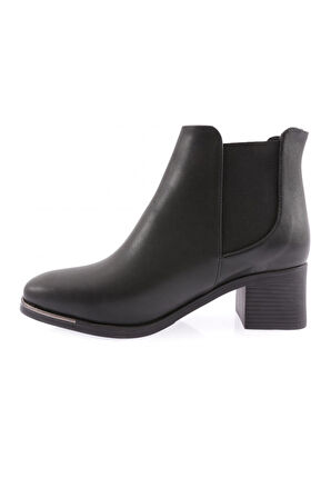 DGN 053 KADIN KÜT BURUN YANLAR LASTİKLİ TOPUKLU BİLEK BOT