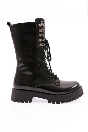 Dgn 21520-22K Kadın Bağcikli Postal Çizme