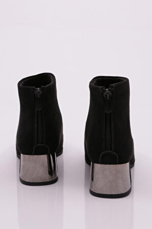 Dgn Si-06K Kadın Sivri Burun Gümüş Topuklu Bilek Bot