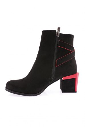 Dgn 730-22K Kadın Kemer Detayli Topuklu Bot