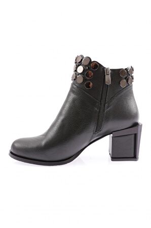 Dgn 820-22K Kadın Kristal Taşli Topuklu Bot