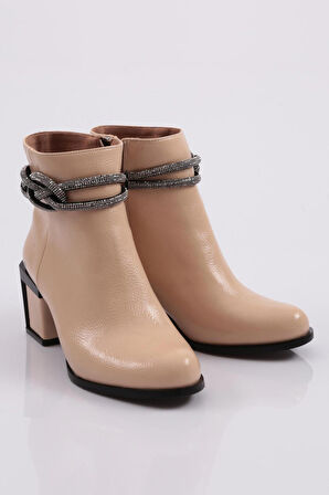 Dgn 890-22K Kadın Simli İp Detayli Topuklu Bot