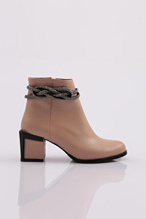 Dgn 890-22K Kadın Simli İp Detayli Topuklu Bot