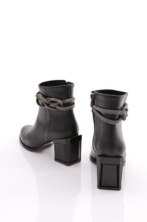 Dgn 890-22K Kadin Simli İp Detayli Topuklu Bot