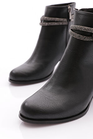 Dgn 890-22K Kadin Simli İp Detayli Topuklu Bot