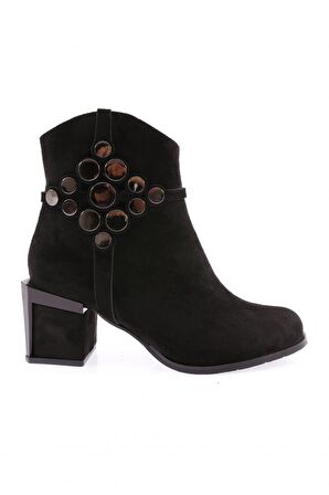 Dgn 790-22K Kadın Kristal Taşli  Topuklu Bot