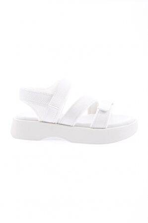 Dgn 4830-22Y Kadin Cirt  Bantli Kalin Taban Sandalet