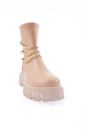 Dgn Es806 Kadın Kalin Zincir Aksesuarli Bot
