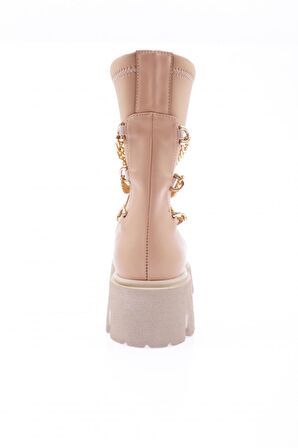 Dgn Es806 Kadın Kalin Zincir Aksesuarli Bot