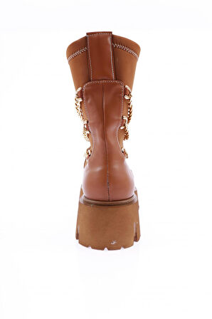 Dgn Es806 Kadın Kalin Zincir Aksesuarli Bot