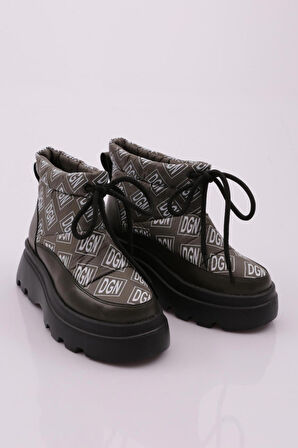 Dgn Es812 Kadın Kalin Taban  İp Detayli Paraşüt Bot