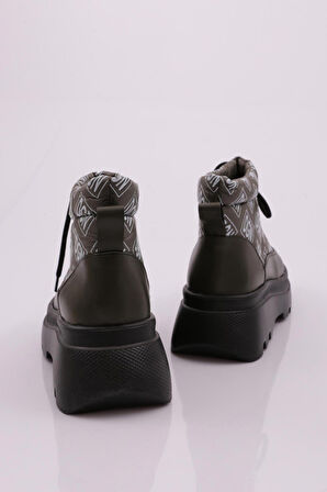 Dgn Es812 Kadın Kalin Taban  İp Detayli Paraşüt Bot