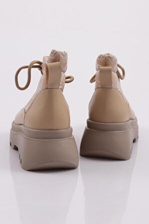 Dgn Es812 Kadın Kalin Taban  İp Detayli Paraşüt Bot