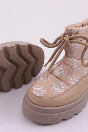 Dgn Es812 Kadın Kalin Taban  İp Detayli Paraşüt Bot