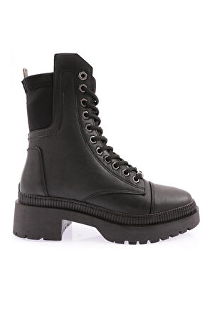 Dgn K9015 Kadın Paraşüt Kumaş Detayli  Bot