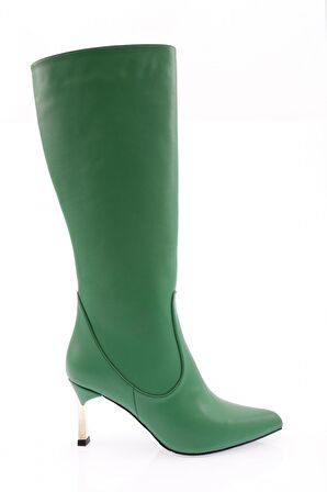 Dgn K110-22K Kadın Sivri Burun İnce Topuklu Çizme