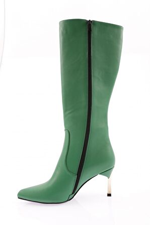 Dgn K110-22K Kadın Sivri Burun İnce Topuklu Çizme