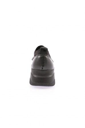 Dgn M380-22K Kadın Strech Taşli İp Detayli Mega Kalin Taban Sneakers Ayakkabi