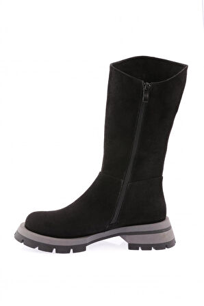 Dgn 4005 Kadın Yandan Fermuarli Uzun Bot