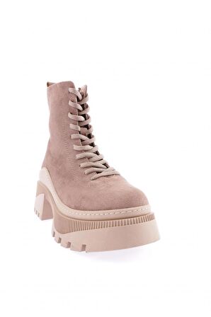 Dgn 22012 Kadın Fermuarli Bağcikli Kalin Taban Bot