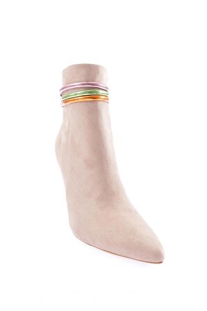 Dgn 5729-424 3 Sirali Bilek Bant Detayli  Kadın  Topuklu Bot