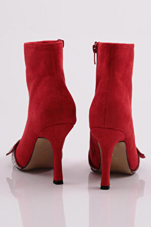 Dgn 5725-424 Çarpaz Taş Detayli  Kadın  Topuklu Bot