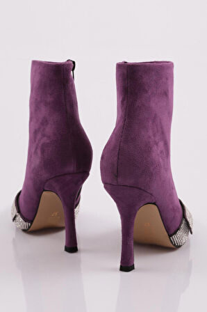 Dgn 5725-424 Çarpaz Taş Detayli  Kadın  Topuklu Bot