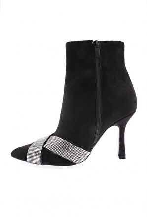 Dgn 5725-424 Çarpaz Taş Detayli  Kadın  Topuklu Bot