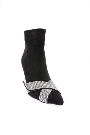 Dgn 5725-424 Çarpaz Taş Detayli  Kadın  Topuklu Bot