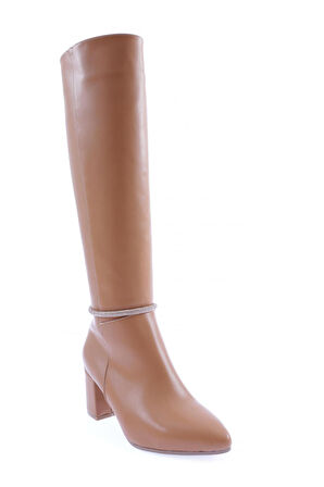 Dgn 133-2164-22K Kadın Zincirli  Topuklu Çizme