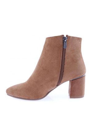 Dgn 111-2164-22K Kadın Fermuarli Topuklu Kisa Bot
