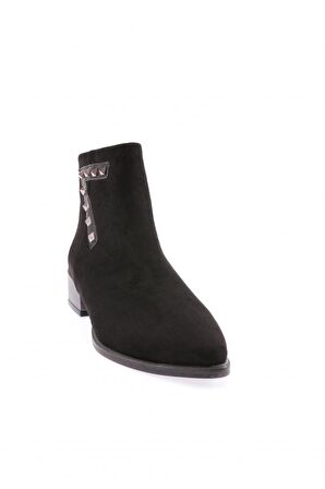 Dgn Pm161-K0020 Sivri Burun Yanlari Troklu Kisa Topuk Kadın Bot