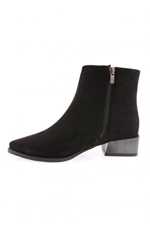 Dgn Pm161-K0020 Sivri Burun Yanlari Troklu Kisa Topuk Kadın Bot