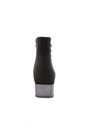 Dgn Pm161-K0020 Sivri Burun Yanlari Troklu Kisa Topuk Kadın Bot