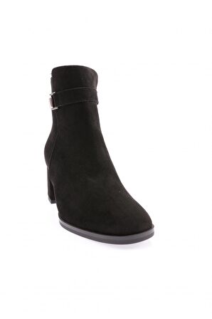 Dgn 408 Kadın Tokali Yandan Fermuarli Topuklu Bot