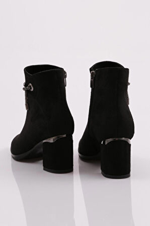 Dgn 407 Kadın Siler Taş İpli Yandan Fermuarli Topuklu Bot