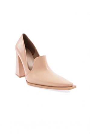 Dgn 550-2175 Kadın Sivri Burun Kalin Yüksek Topuk Ayakkabi