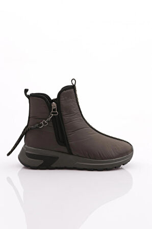 Dgn 685-22K Kadın Kalin Taban Fermuar Detayli Bot