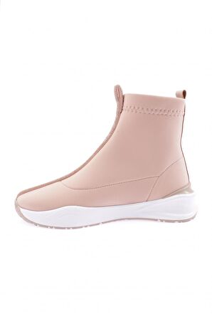 Dgn 033-22K Kadın Kalin Taban Silver Taş Detayli İnci Aksesuarli Bot