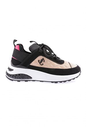 Dgn 657-22K Kadın Kalin Taban Bağcikli Sneakers Ayakkabi
