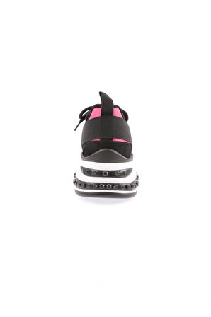 Dgn 657-22K Kadın Kalin Taban Bağcikli Sneakers Ayakkabi
