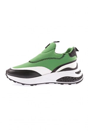 Dgn 026-22K Kadın Kalin Taban Metal Aksesuarli Sneakers Ayakkabi