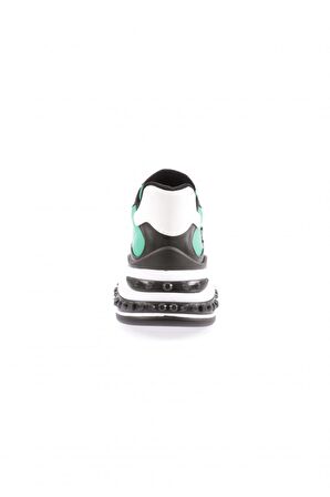 Dgn 022-22K Kadın Kalin Taban Metal Aksesuarli Bağcikli Sneakers Ayakkabi