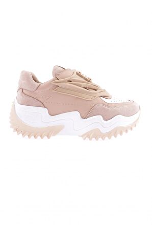Dgn Z35 23Y Kadın Kalin Taban Lazer Detayli Sneakers Ayakkabi