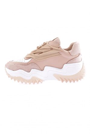Dgn Z35 23Y Kadın Kalin Taban Lazer Detayli Sneakers Ayakkabi