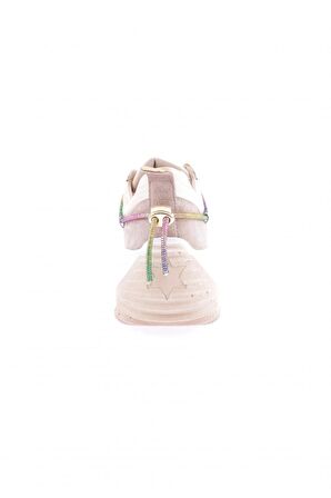 Dgn B3 23Y Kadın Kalin Taban Simli İp Detayli Bağcikli Sneakers Ayakkabi