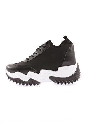 Dgn Z3 23Y Kadın Mega Kalin Taban Silver Taşli Sneakers Ayakkabi