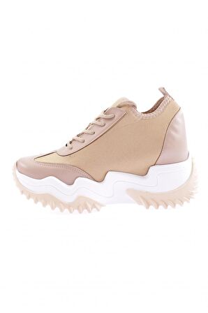 Dgn Z3 23Y Kadın Mega Kalin Taban Silver Taşli Sneakers Ayakkabi