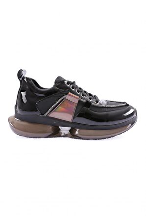 Dgn 954-23Y Kadın Kalin Taban Silver İp Taşli Sneakers Ayakkabi